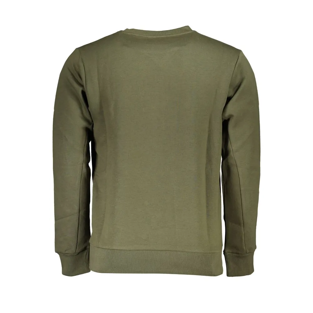 U.S. Grand Polo Men's Elegant Green Crew Neck Sweatshirt