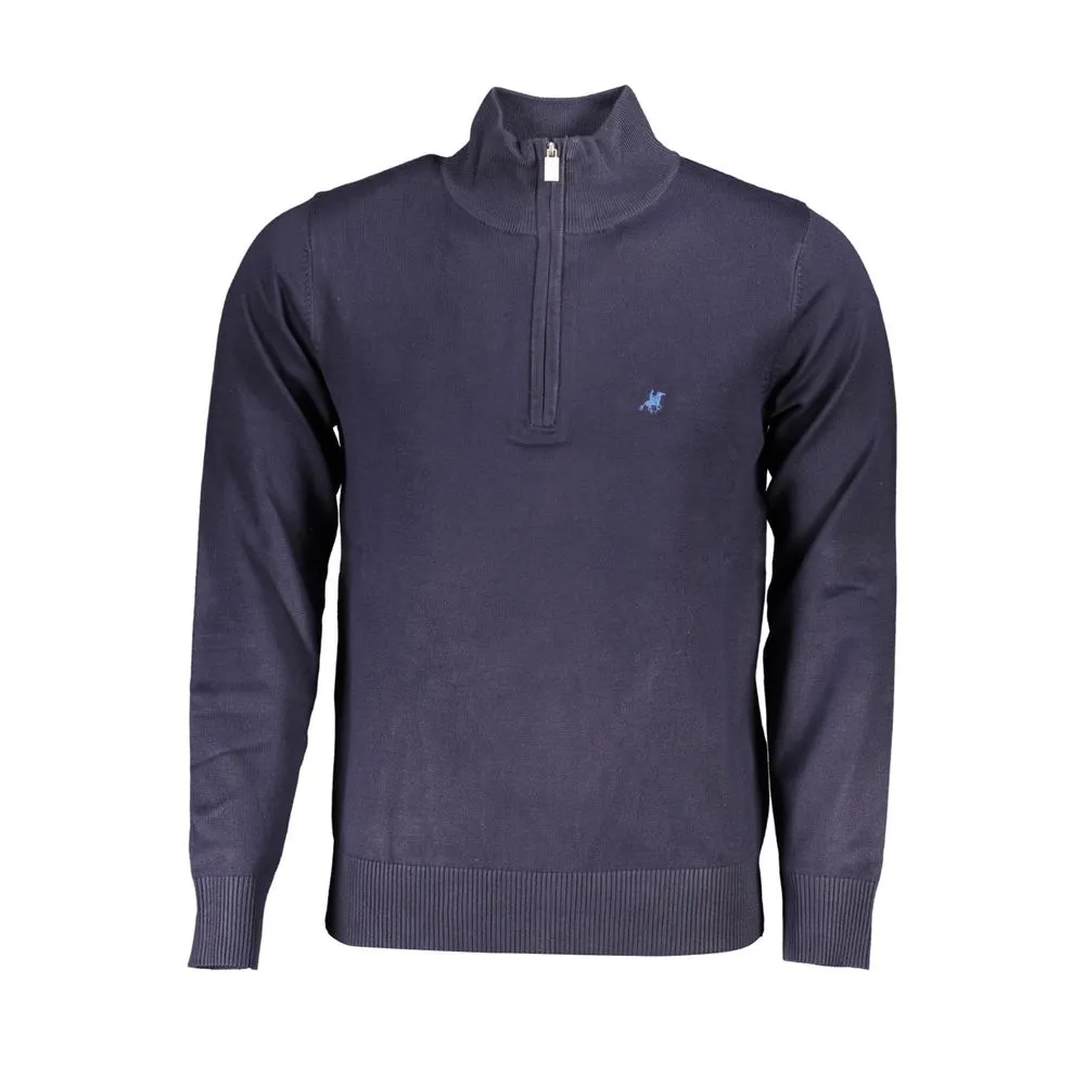 U.S. Grand Polo Men's Chic Half-Zip Sweater with Elegant Embroidery