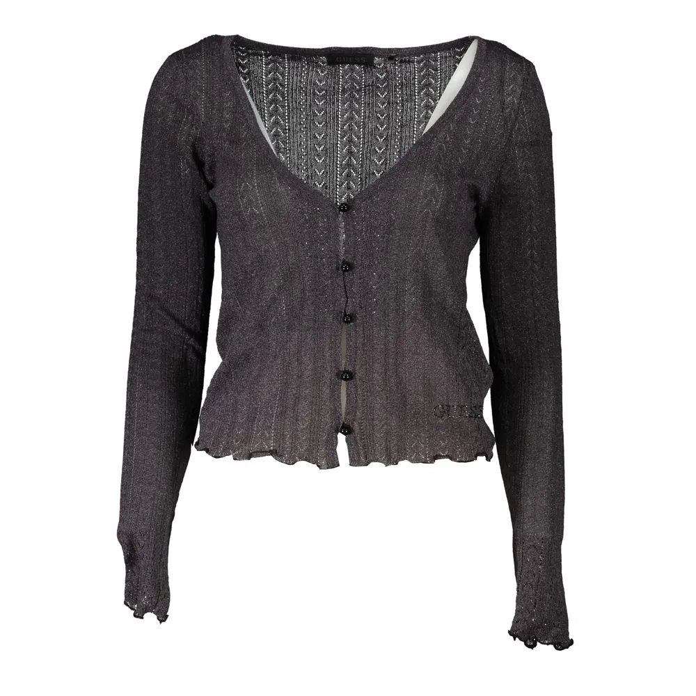 Guess Jeans Women's Chic V-Neck Contrast Detail Cardigan