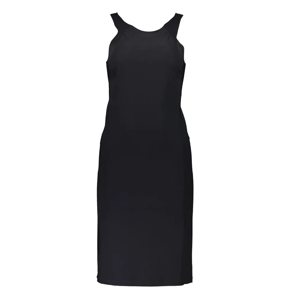 Patrizia Pepe Women's Elegant Crew Neck Dress with Logo Detail