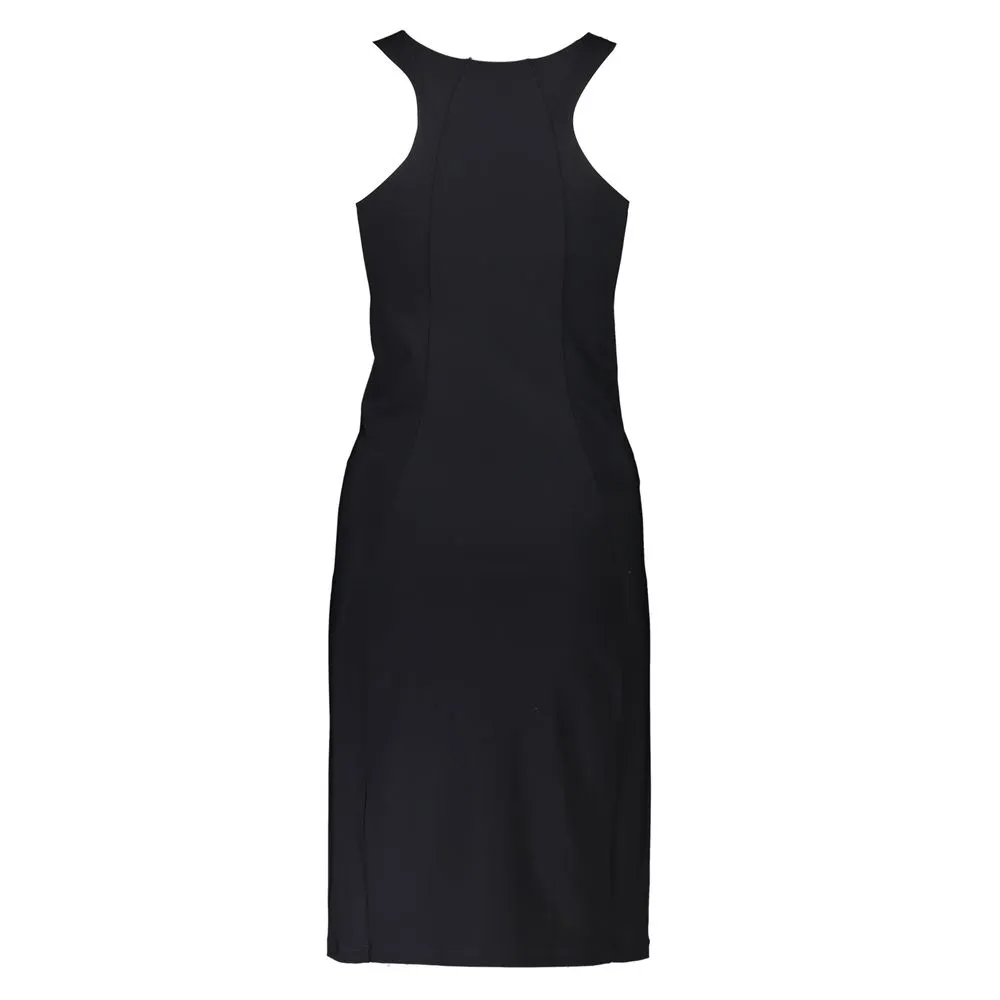 Patrizia Pepe Women's Elegant Crew Neck Dress with Logo Detail