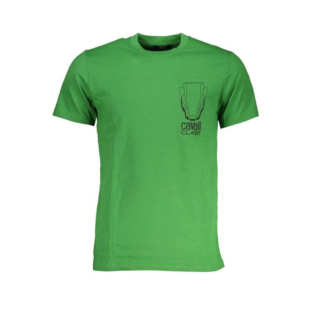 Cavalli Class Men's Green Cotton T-Shirt