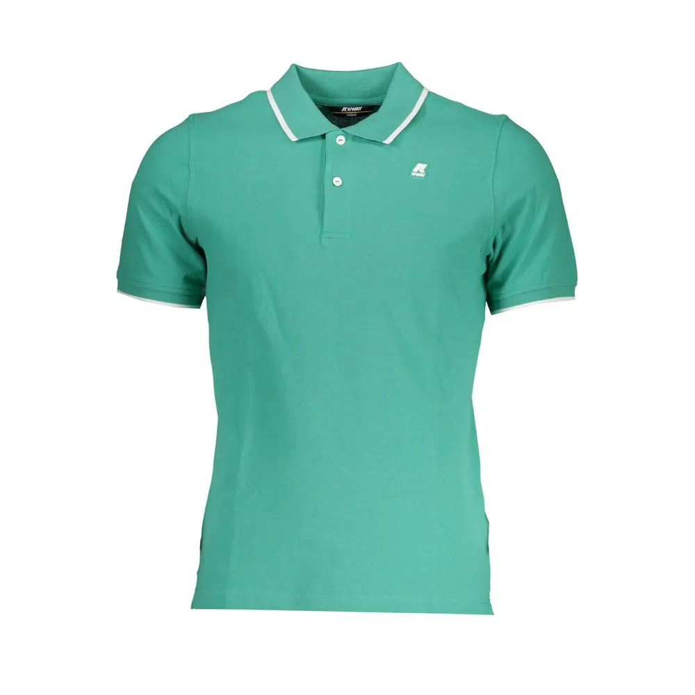 K-WAY Men's Elegant Green Cotton Stretch Polo Shirt