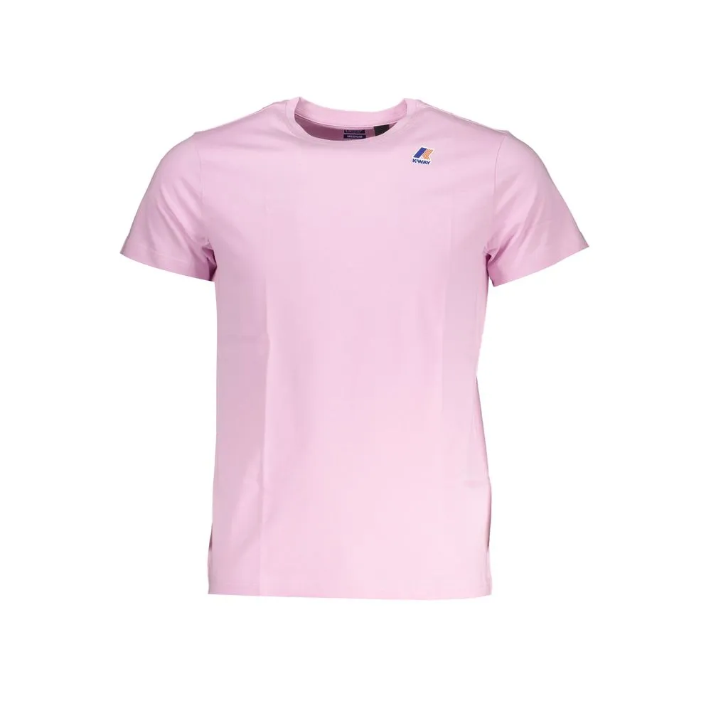 K-WAY Men's Pink Cotton T-Shirt
