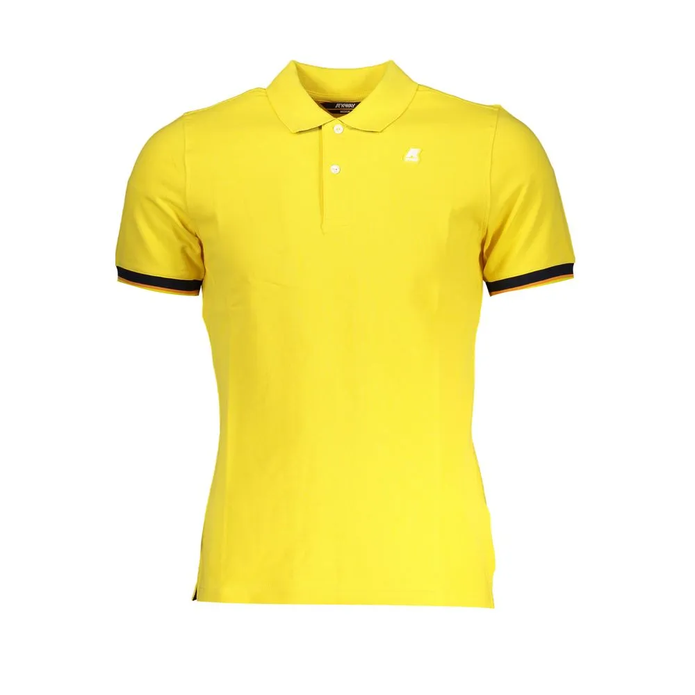 K-WAY Men's Sunshine Yellow Cotton Blend Polo