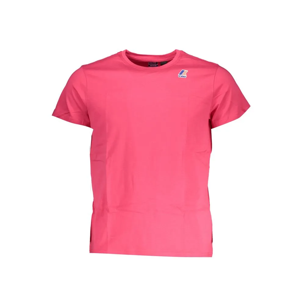 K-WAY Men's Pink Cotton T-Shirt