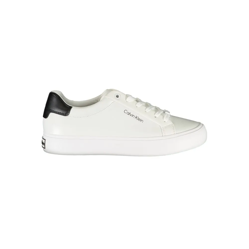 Calvin Klein Women's White Polyester Sneaker