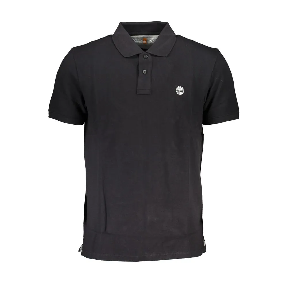 Timberland Men's Black Cotton Polo Shirt