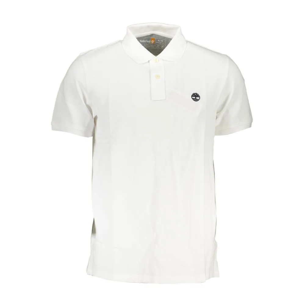Timberland Men's White Cotton Polo Shirt