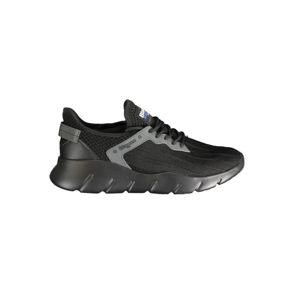 Blauer Men's Black Polyester Sneaker