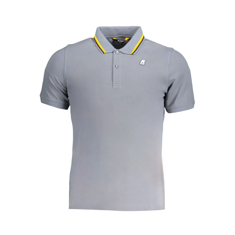 K-WAY Men's Gray Cotton Polo Shirt