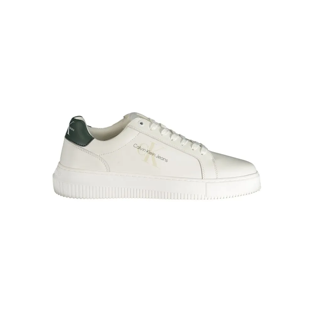 Calvin Klein Men's White Polyester Sneaker