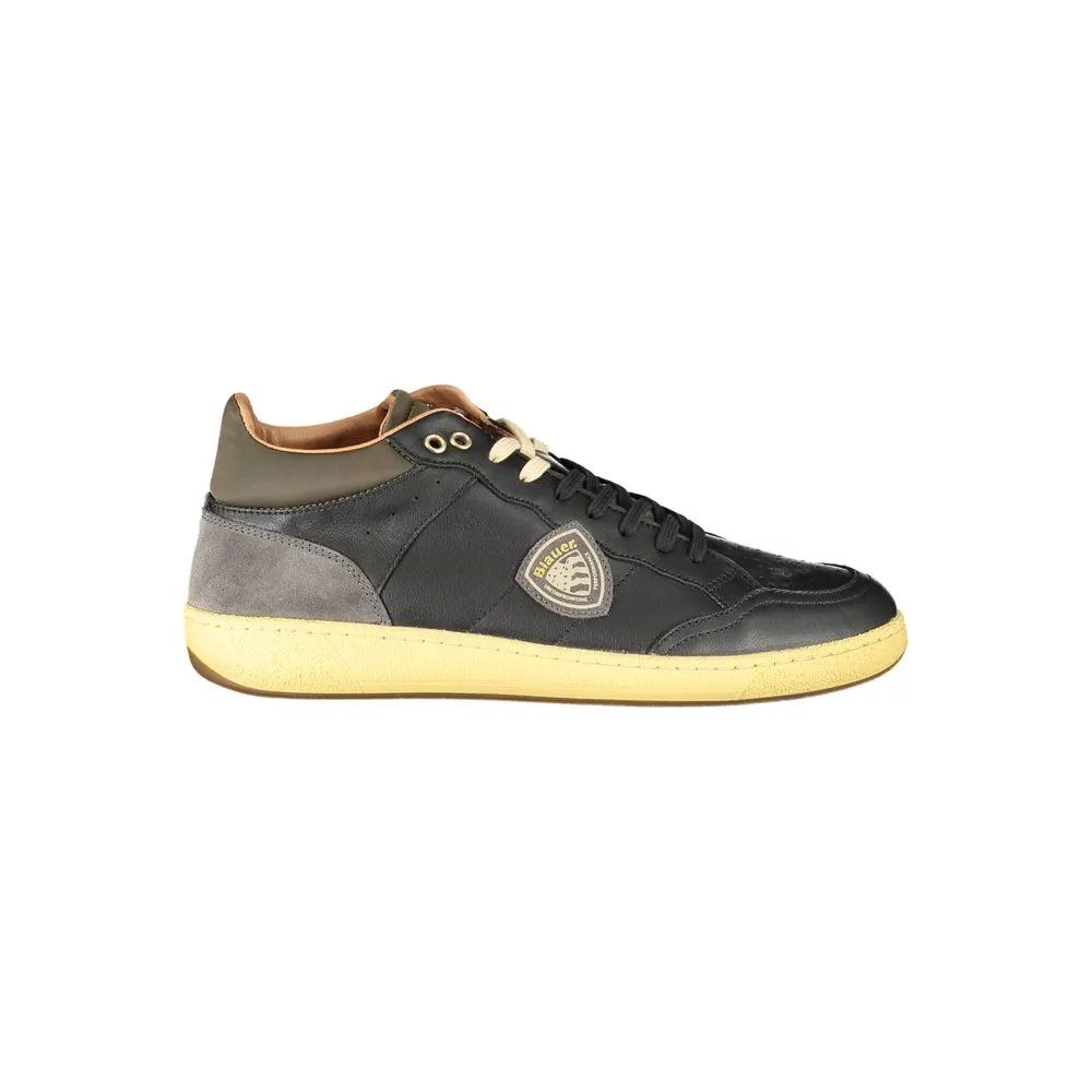 Blauer Men's Black Polyester Sneaker