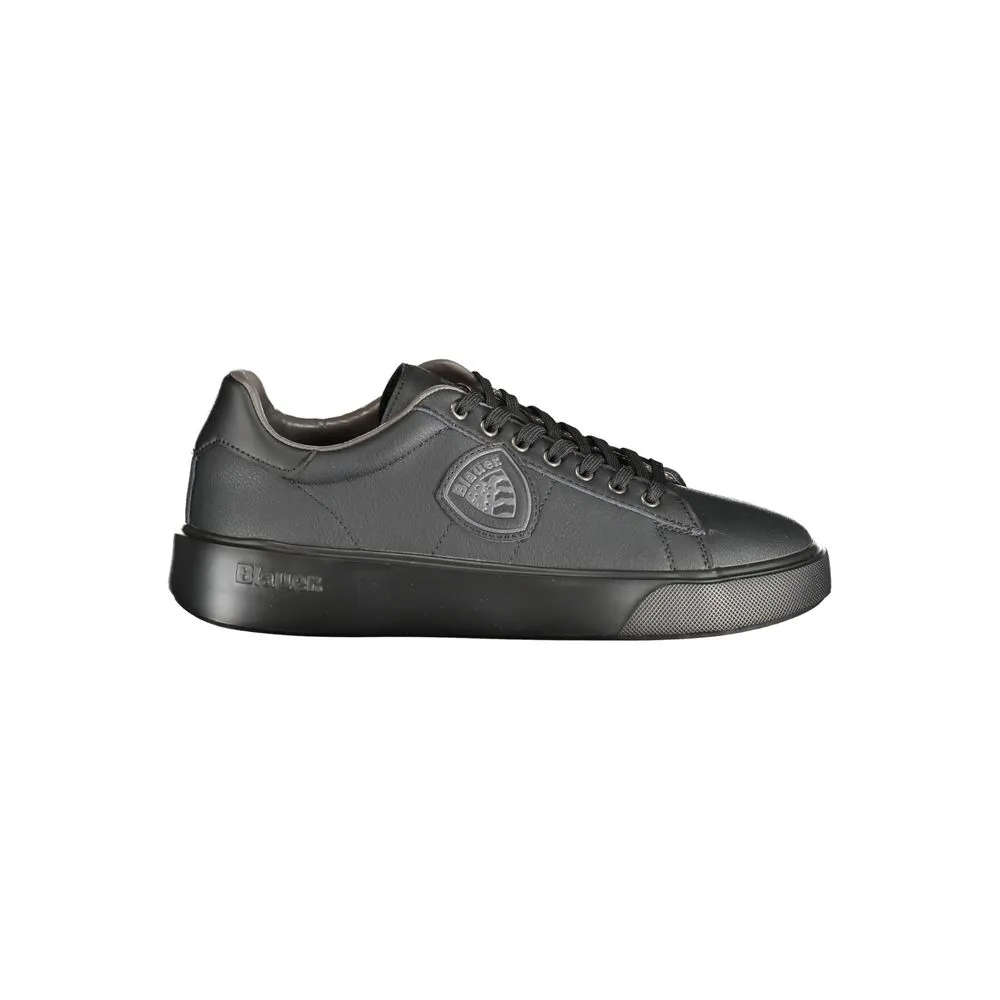 Blauer Men's Black Polyester Sneaker