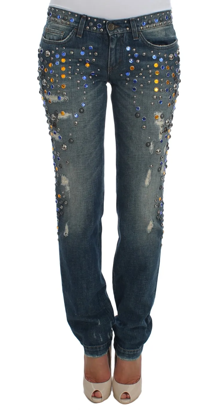 Dolce & Gabbana Women's Enchanted Sicily Crystal Embellished Jeans
