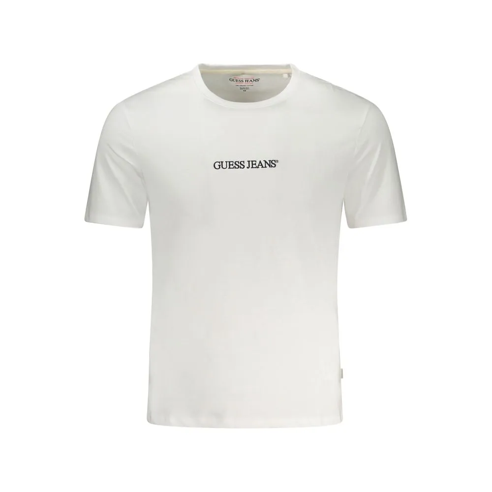 Guess Jeans Men's White Cotton T-Shirt