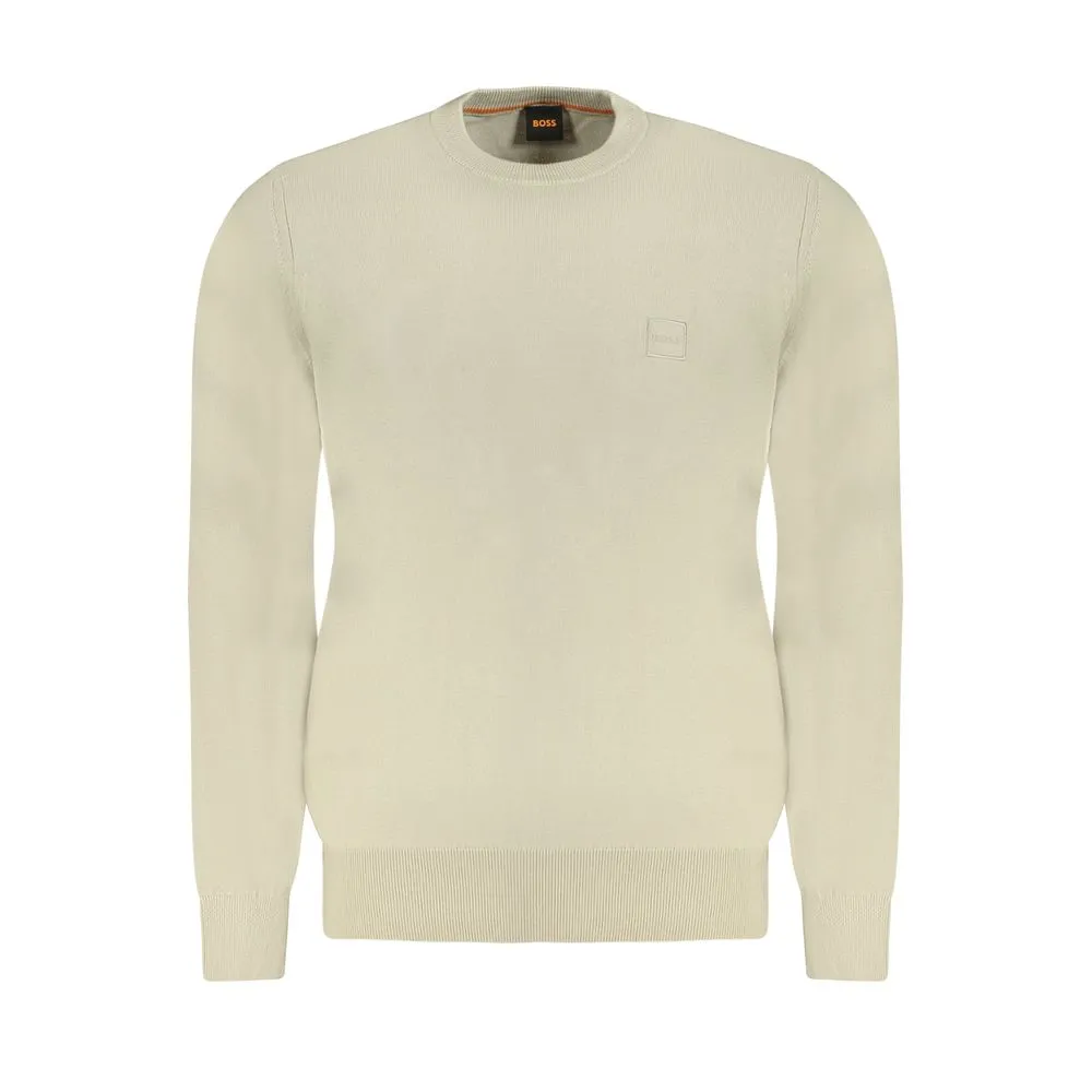 Hugo Boss Beige Cotton Men Sweater