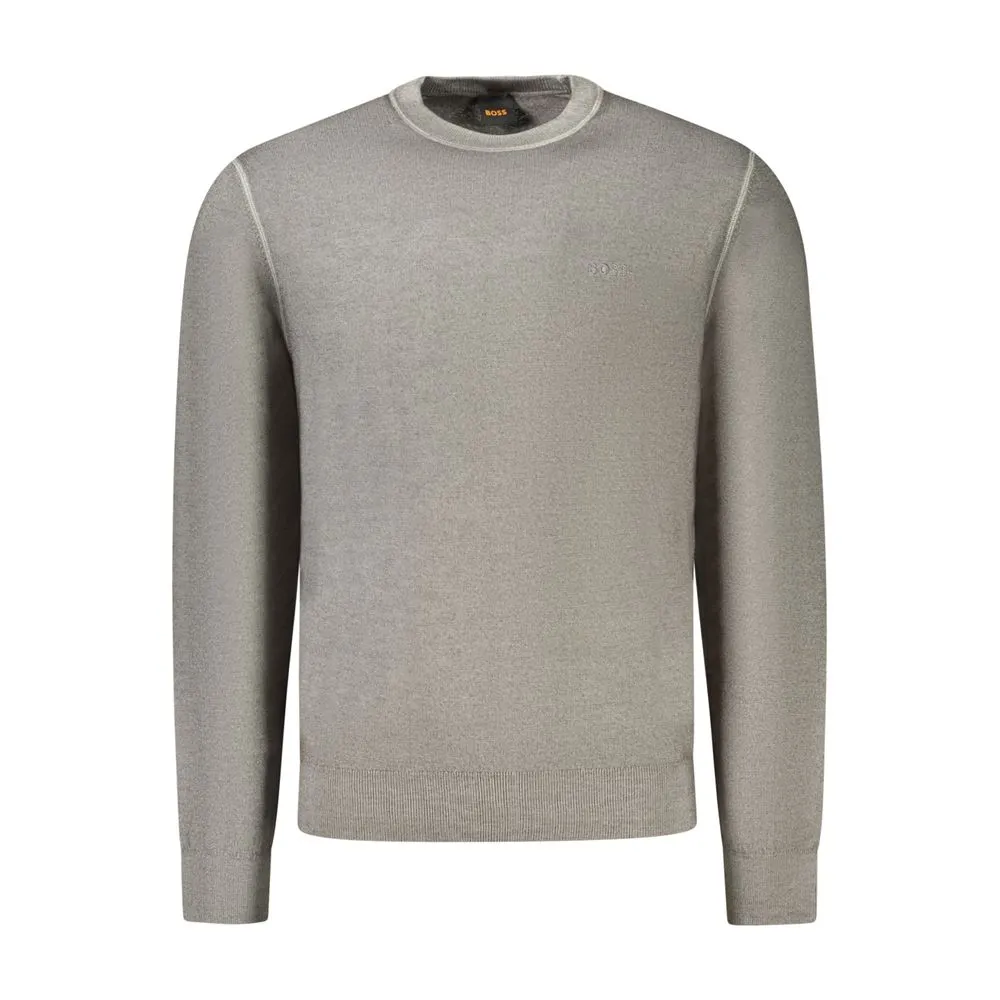 Hugo Boss Men's Gray Wool Mens Sweater