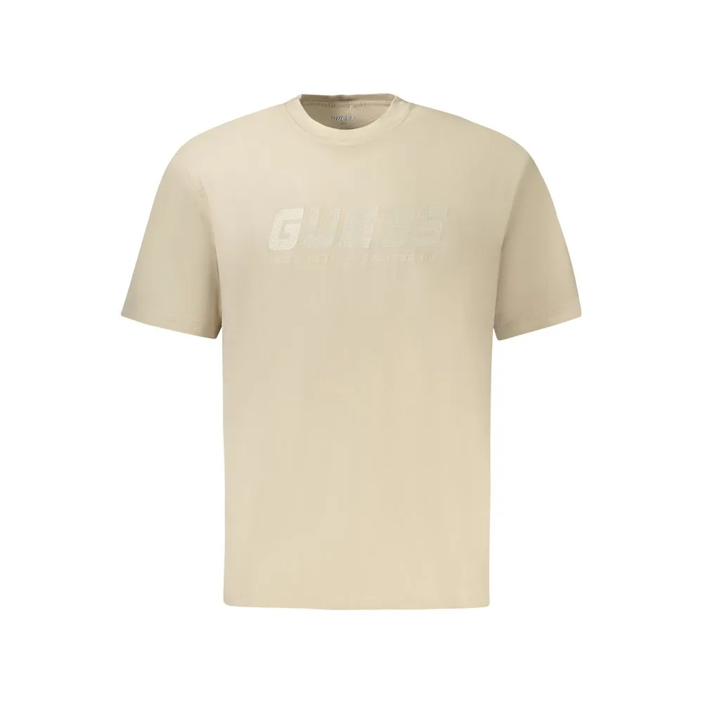 Guess Jeans Beige Cotton Men T-Shirt