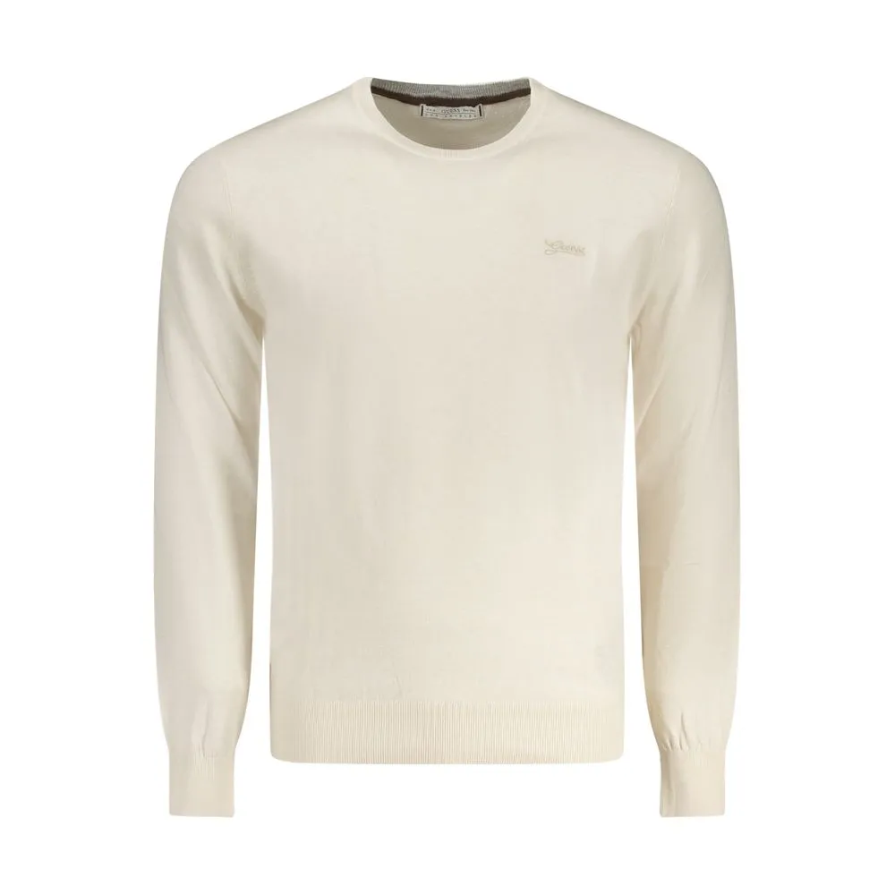 Guess Jeans White Cotton Men Sweater