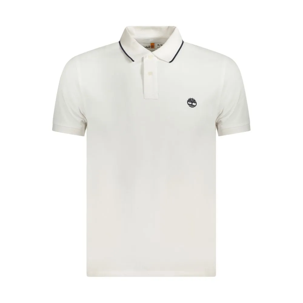 Timberland Men's White Cotton Polo Shirt