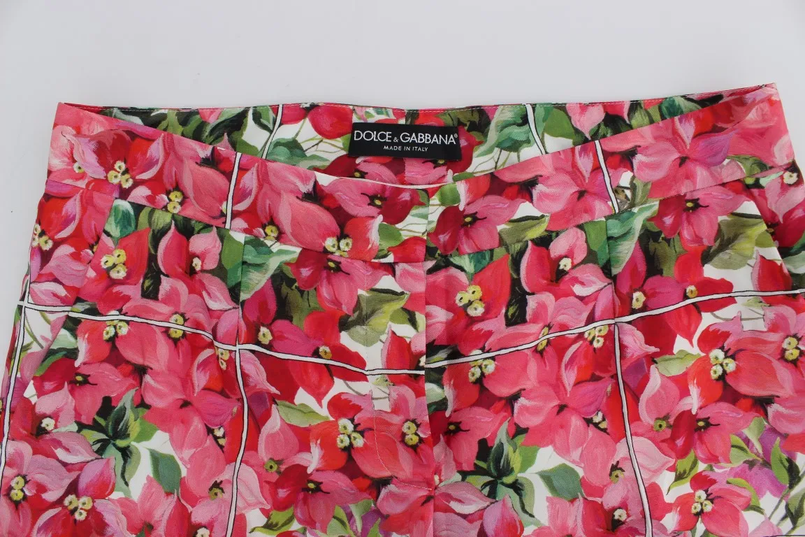Dolce & Gabbana Women's Multicolor Floral Silk Capri Pants