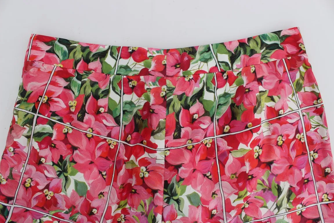 Dolce & Gabbana Women's Multicolor Floral Silk Capri Pants