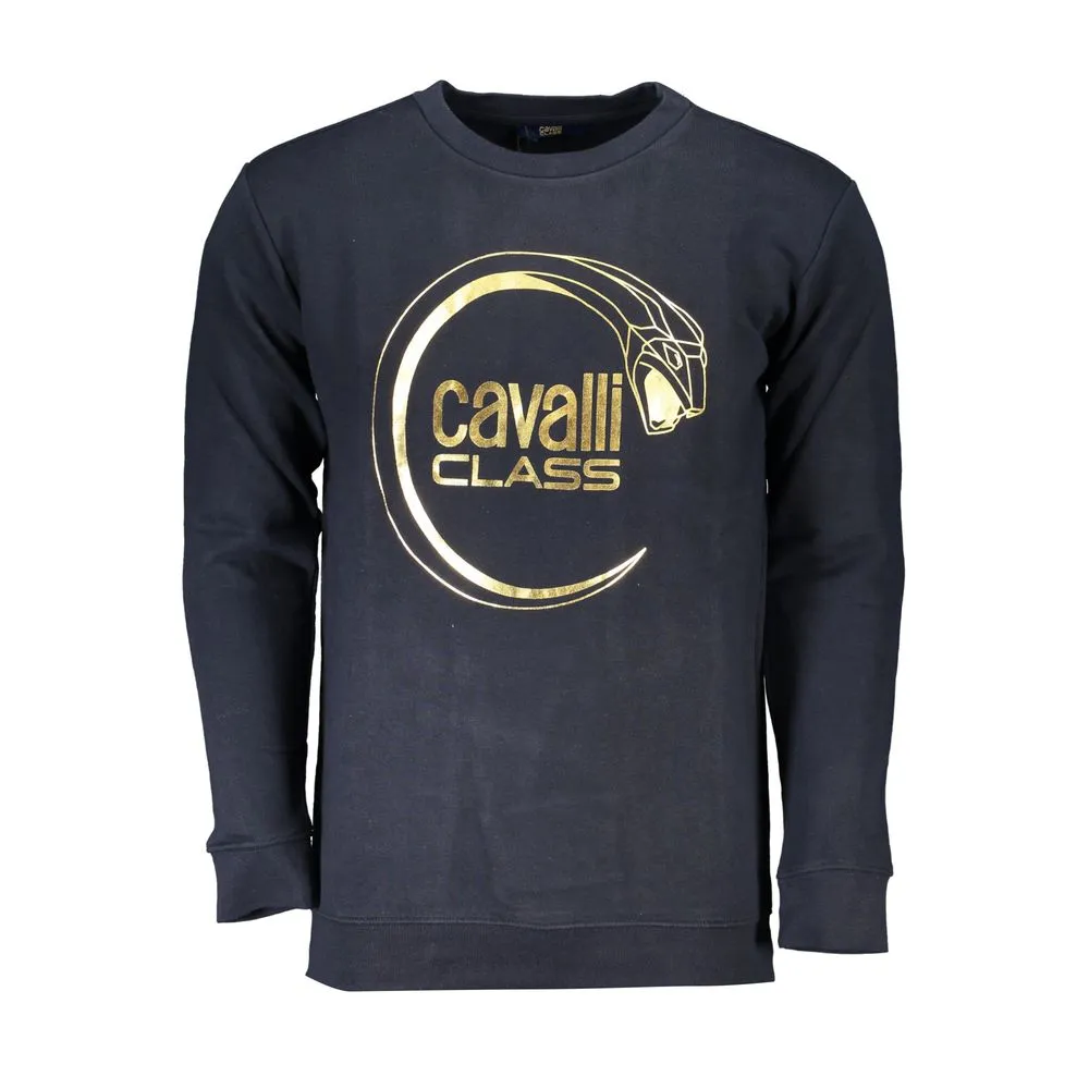 Cavalli Class Men's Blue Cotton Sweater