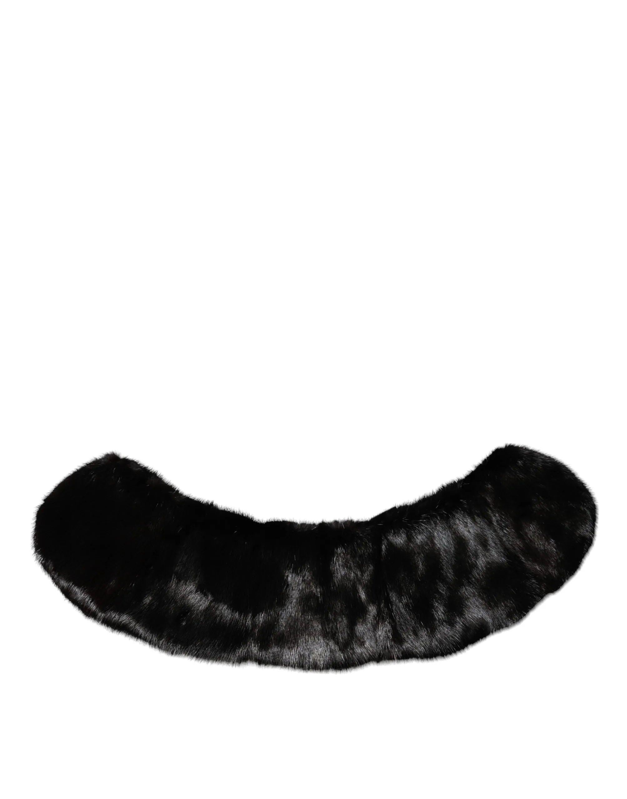 Dolce & Gabbana Women's Black Fur Shawl Neck Wrap Cover Collar Scarf