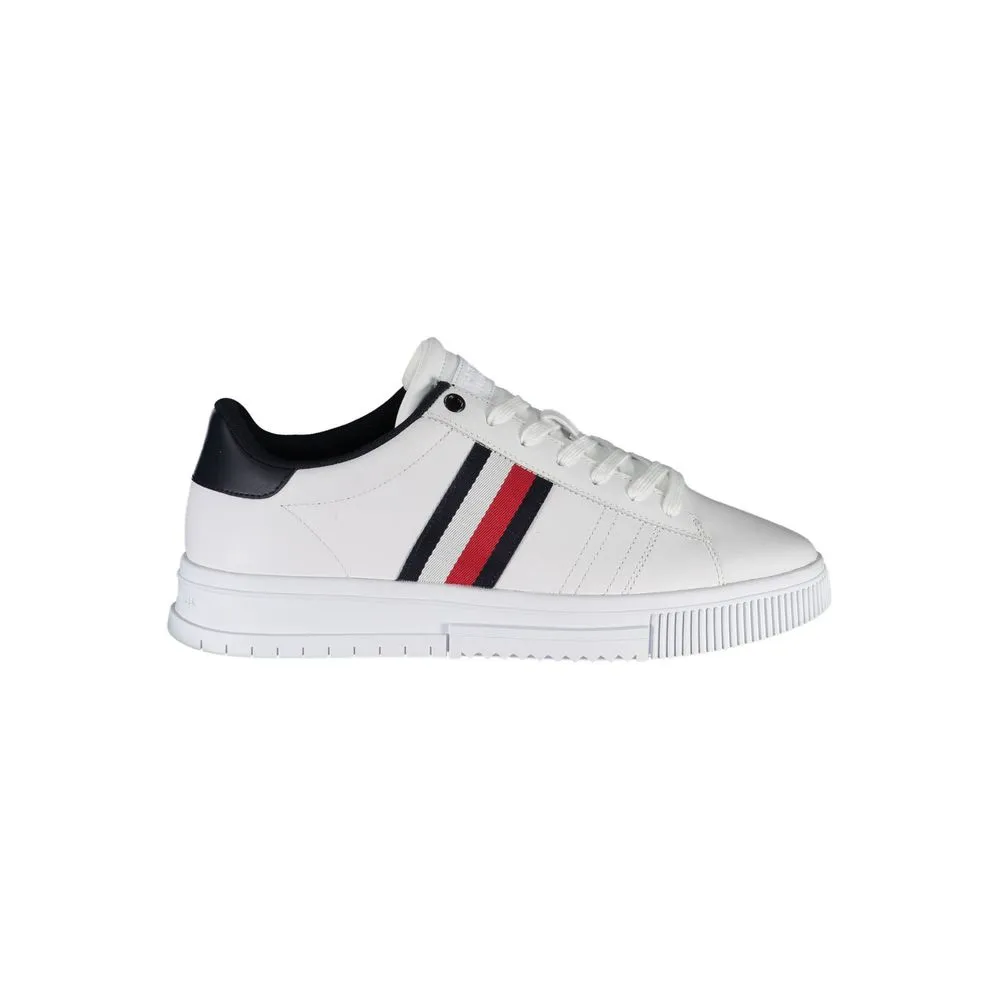 Tommy Hilfiger Men's White Leather Mens Sneaker