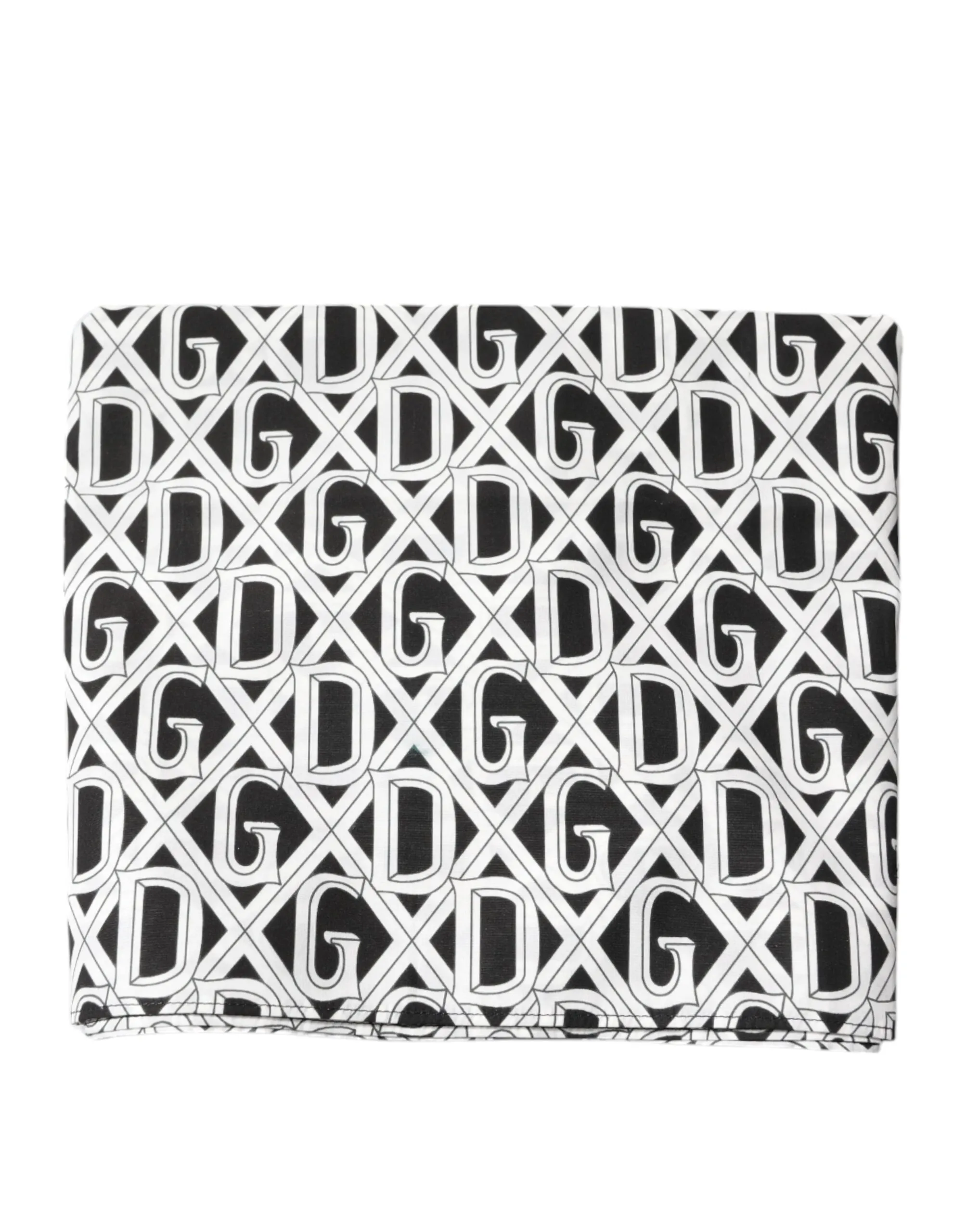 Dolce & Gabbana Men's White Logo Monogram Cotton Bandana Scarf