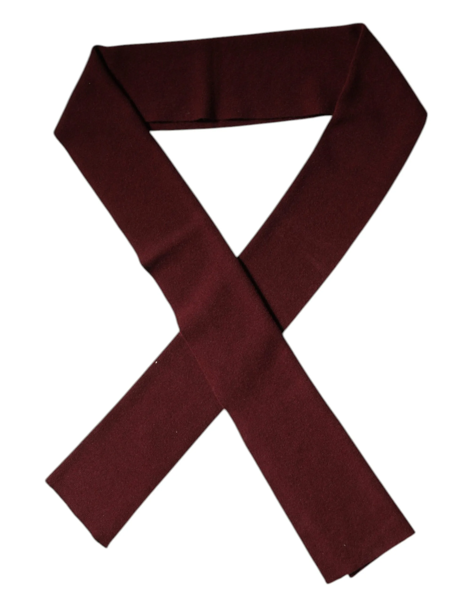 Dolce & Gabbana Men's Maroon Cashmere Skinny Neck Wrap Scarf