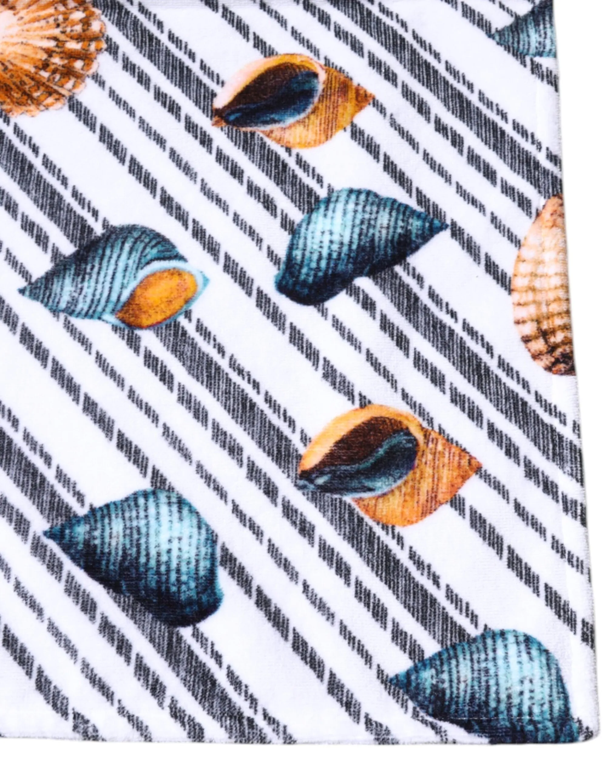 Dolce & Gabbana Women's Multicolor Stripes Seashells Beach Towel