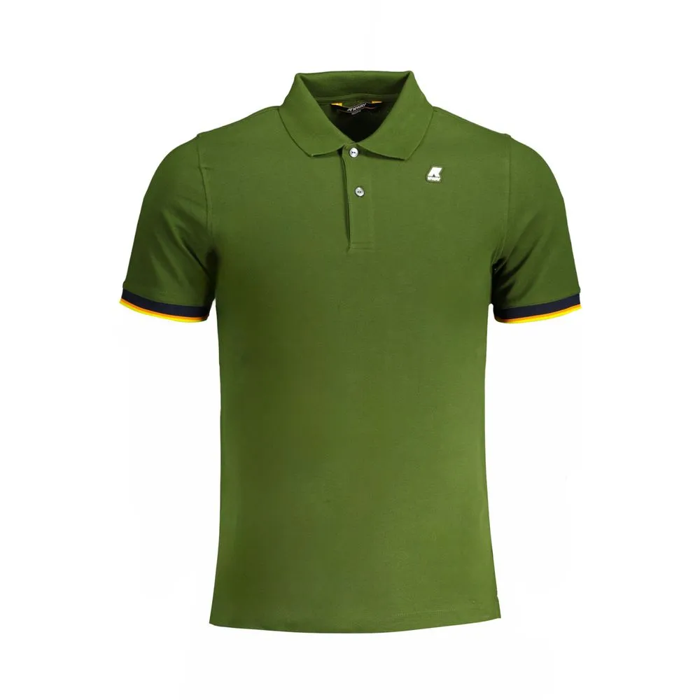 K-WAY Men's Green Cotton Polo Shirt