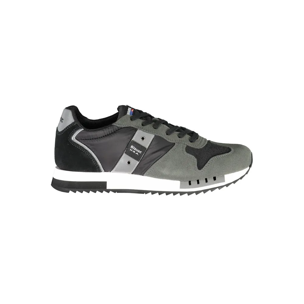 Blauer Men's Classic Black Lace-Up Sport Sneakers