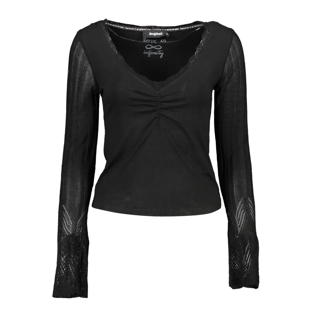 Desigual Black Viscose Women Sweater