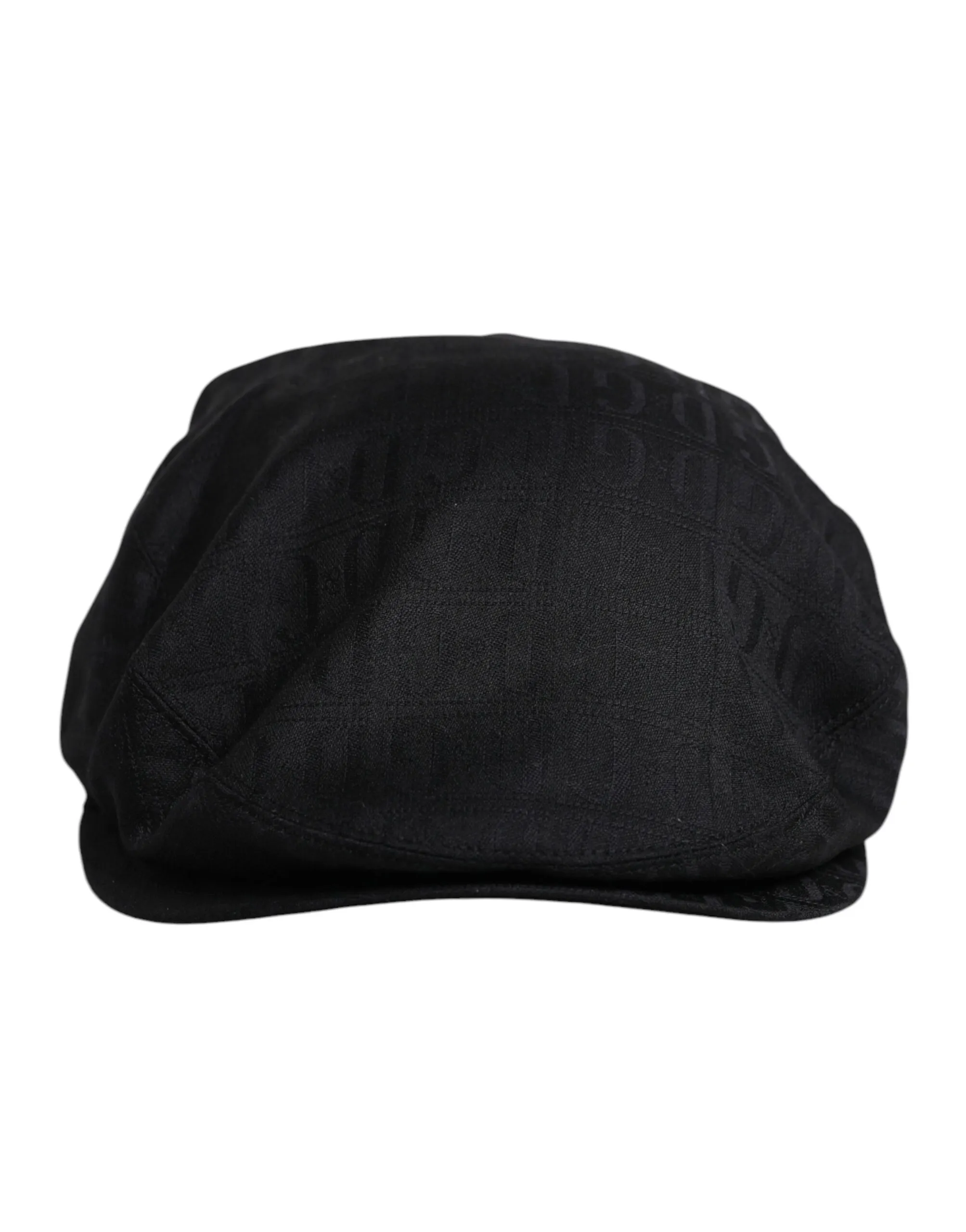 Dolce & Gabbana Men's Black Wool Newsboy Capello Cabbie Hat