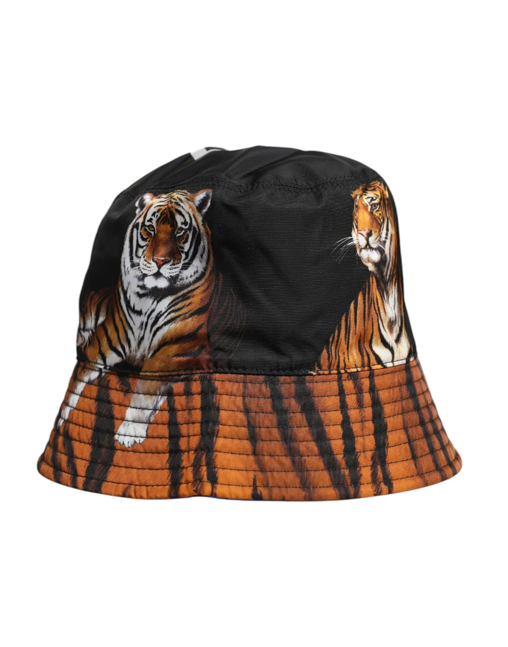 Dolce & Gabbana Men's Multicolor Tiger Print Reversible Bucket Hat