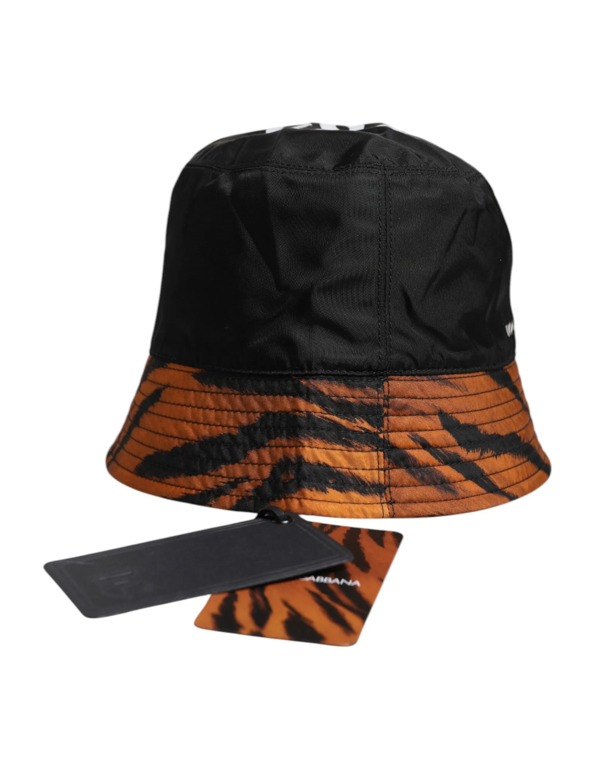 Dolce & Gabbana Men's Multicolor Tiger Print Reversible Bucket Hat