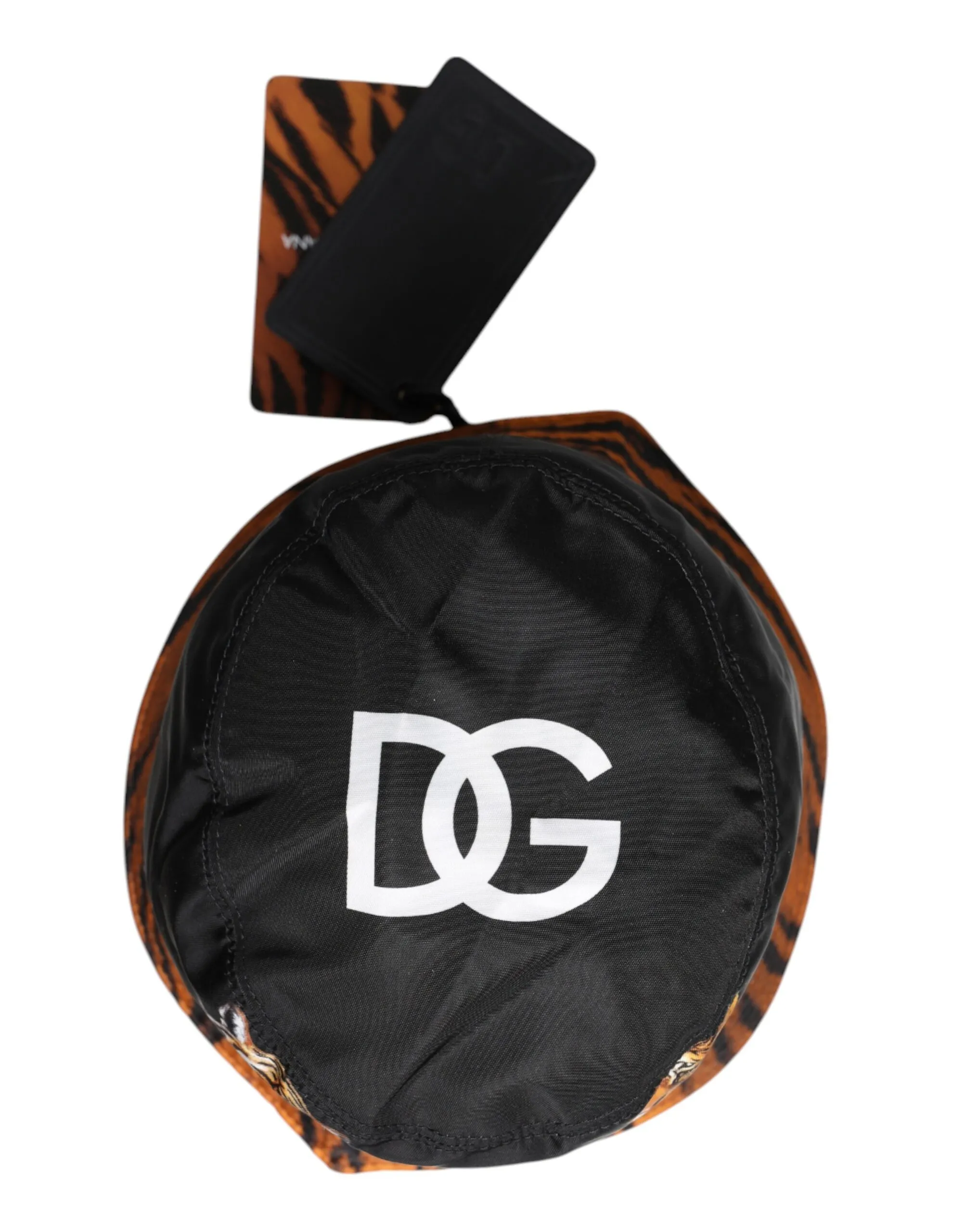 Dolce & Gabbana Men's Multicolor Tiger Print Reversible Bucket Hat