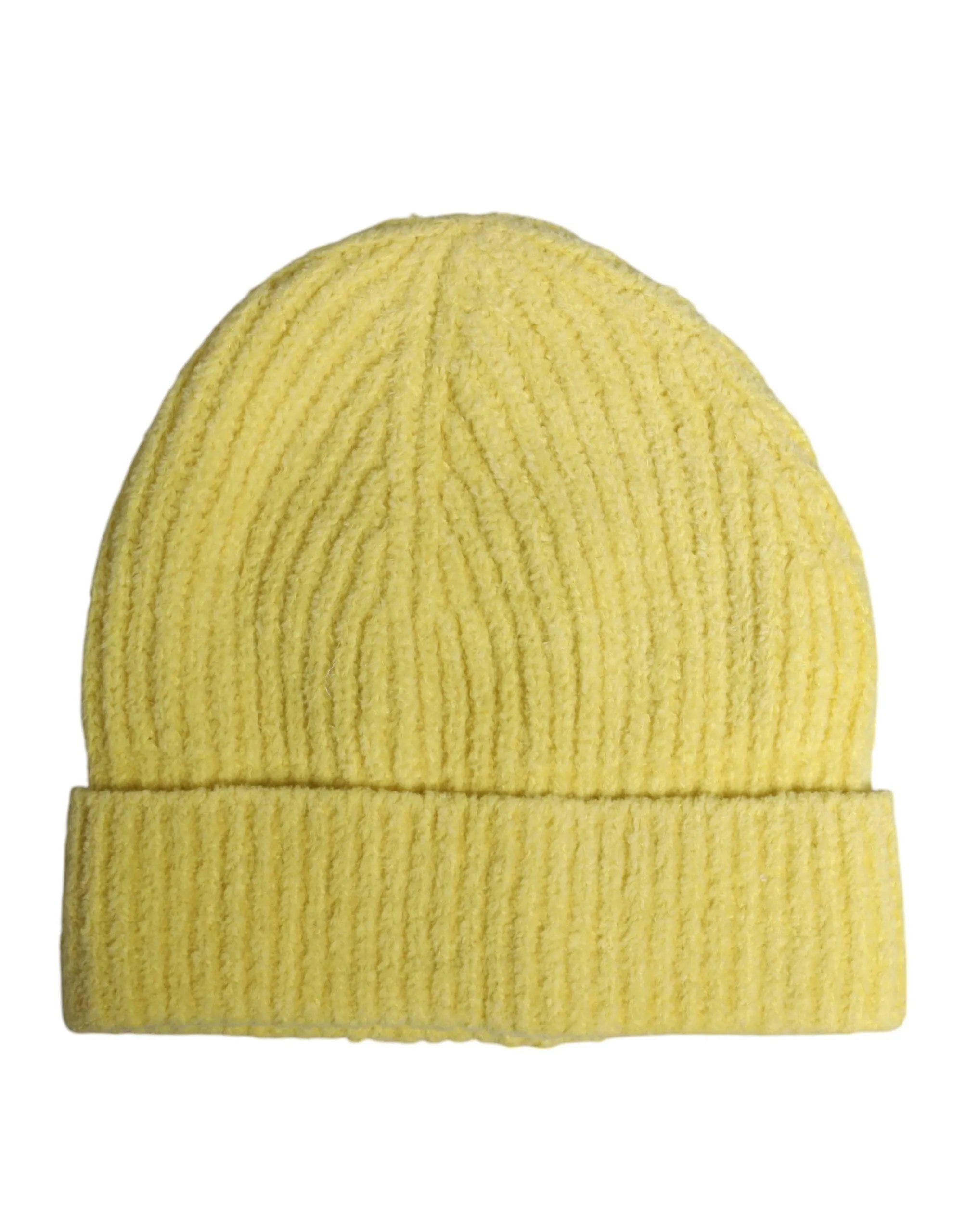 Dolce & Gabbana Men's Yellow Cotton Knitted Winter Beanie Hat