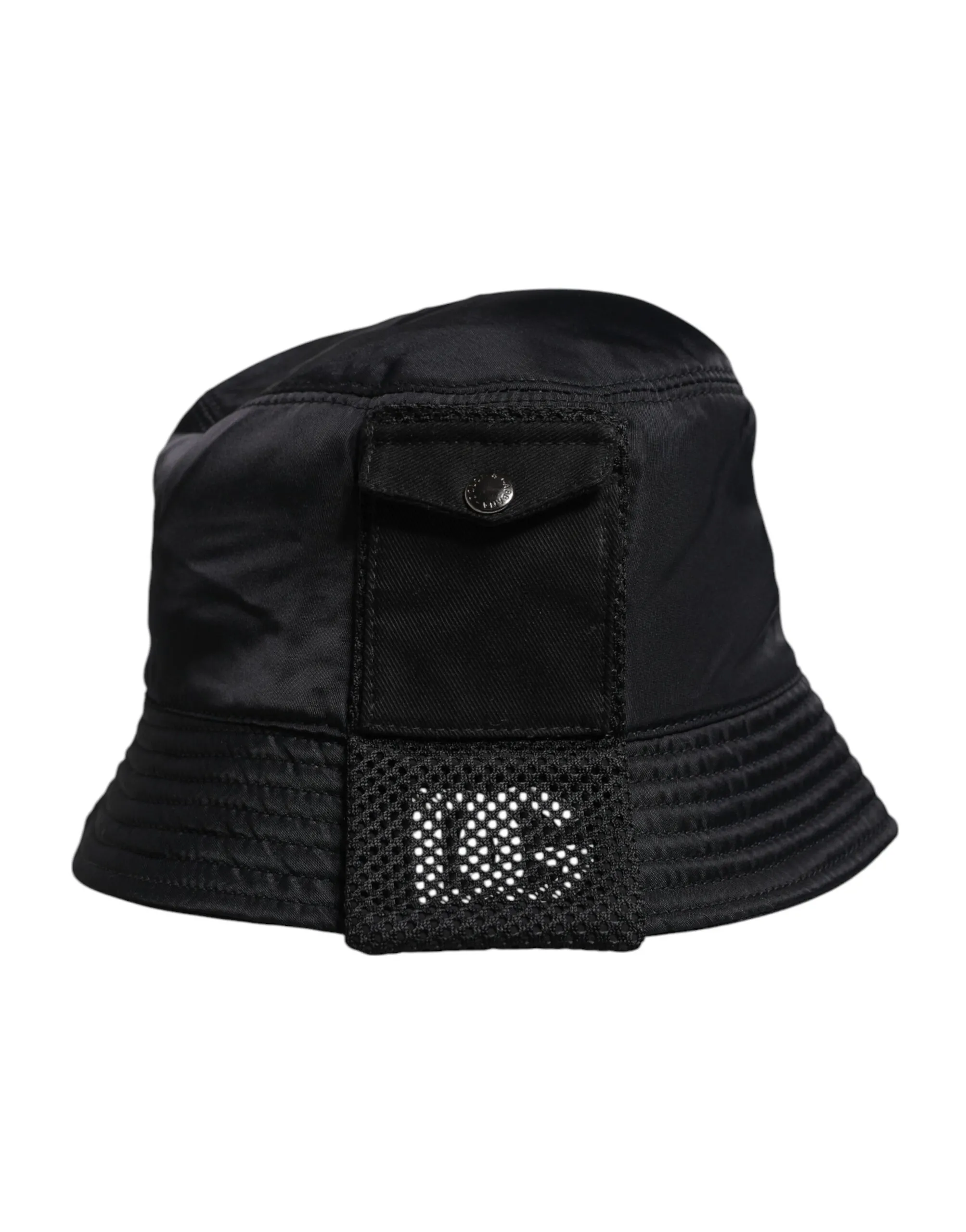 Dolce & Gabbana Men's Black Cotton Stretch Bucket Hat
