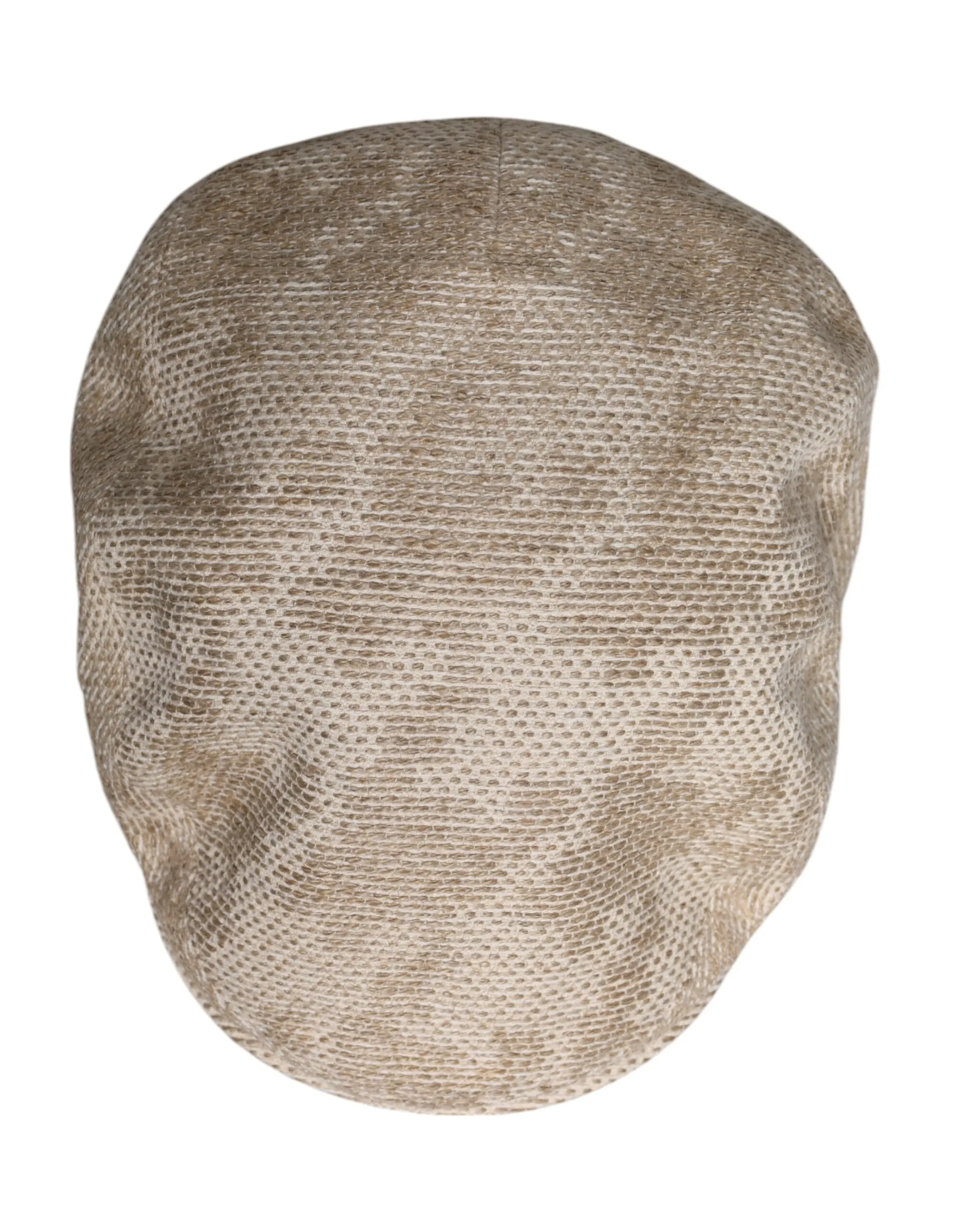 Dolce & Gabbana Men's Beige Floral Linen Newsboy Hat