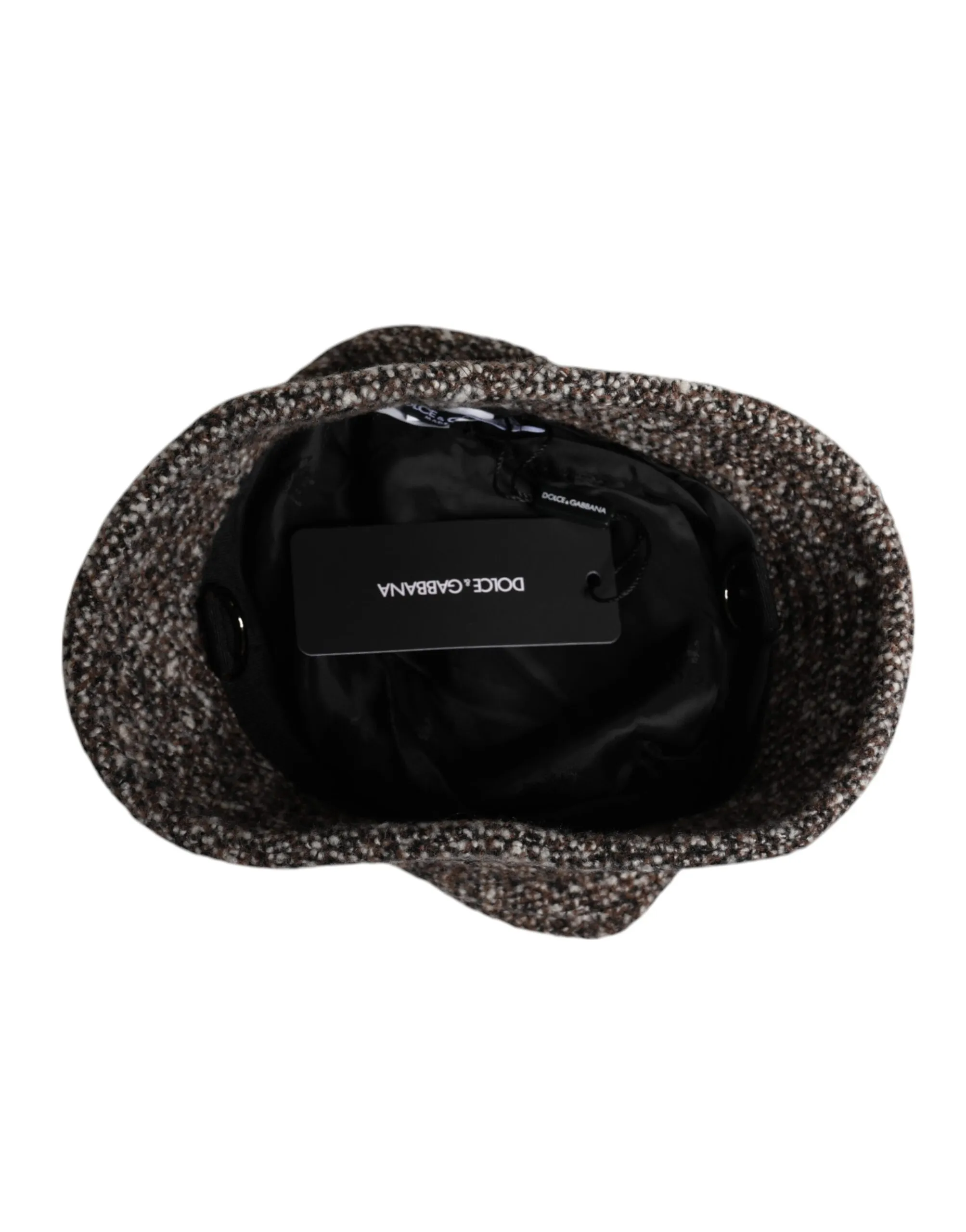 Dolce & Gabbana Men's Brown Alpaca Wool Woven Bucket Hat