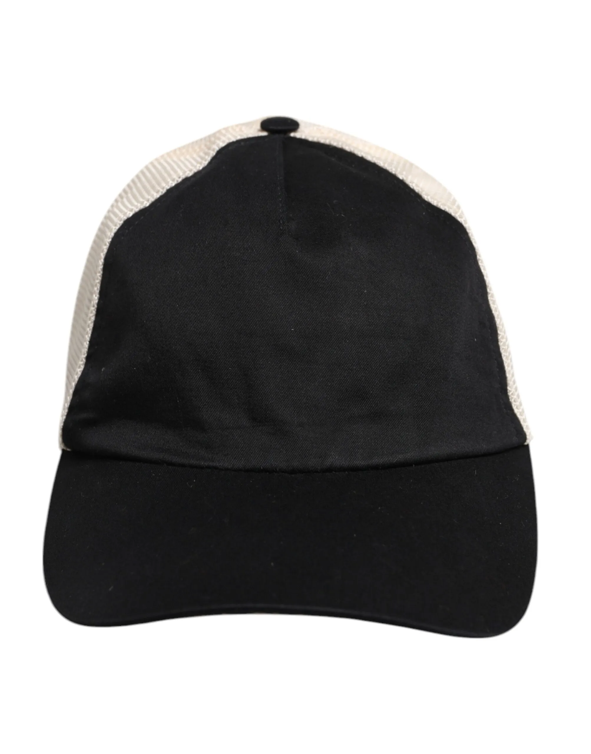 Dolce & Gabbana Men's Black Beige Cotton Mesh Baseball Cap