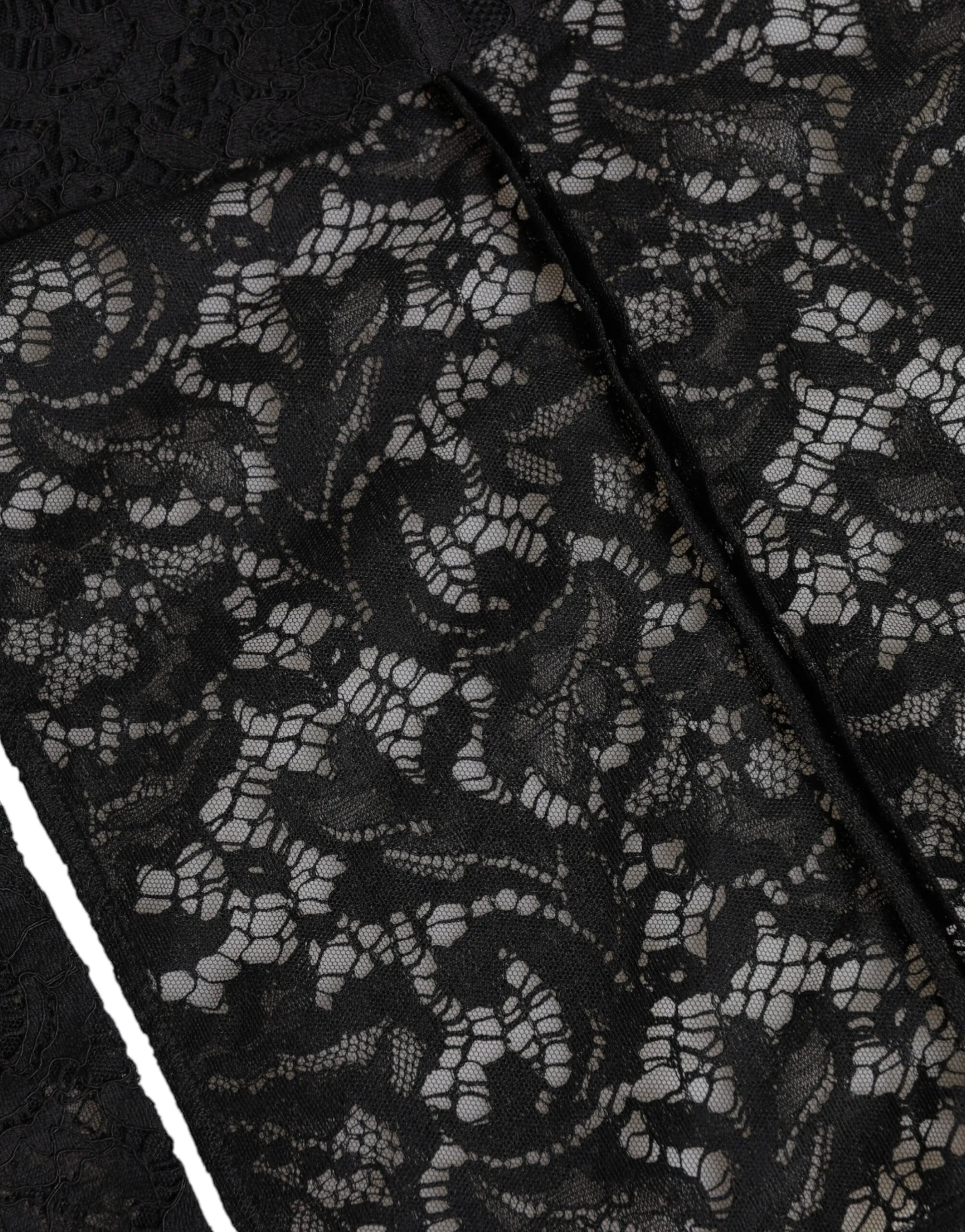 Dolce & Gabbana Women's Black Floral Lace Whole Head Wrap Hat