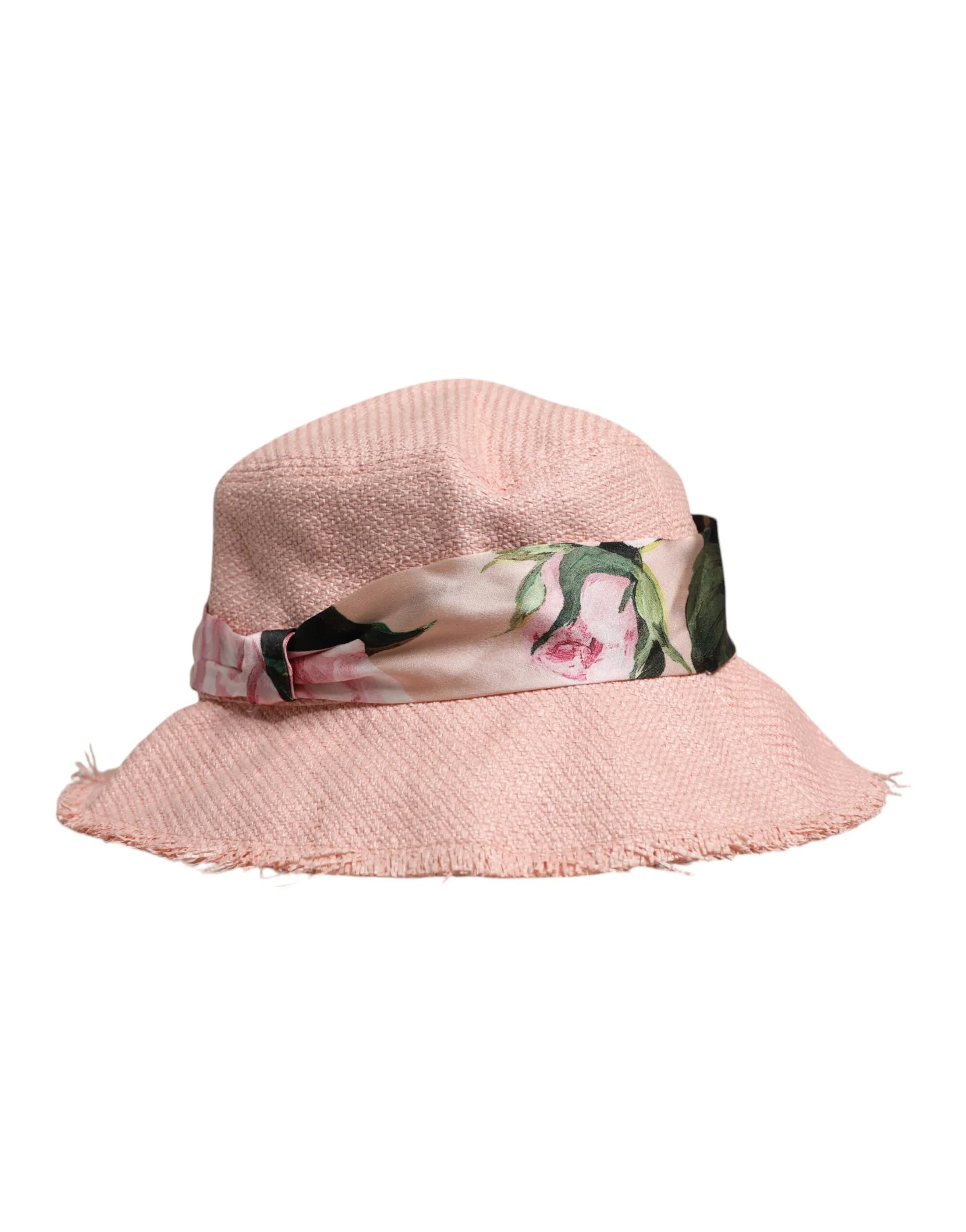 Dolce & Gabbana Women's Pink Cotton Wide Brim Bucket Hat