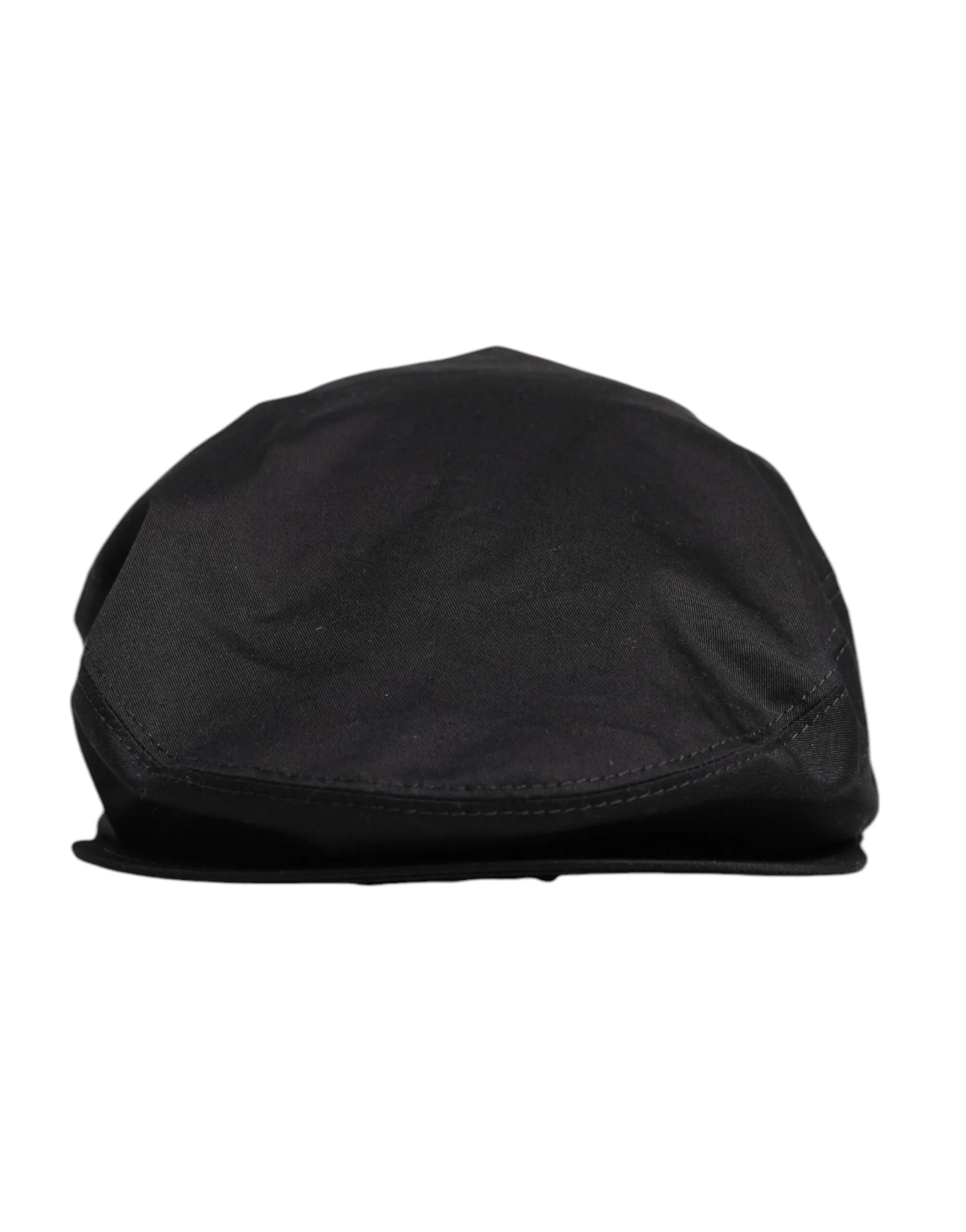 Dolce & Gabbana Men's Black Cotton Newsboy Capello Cabbie Hat