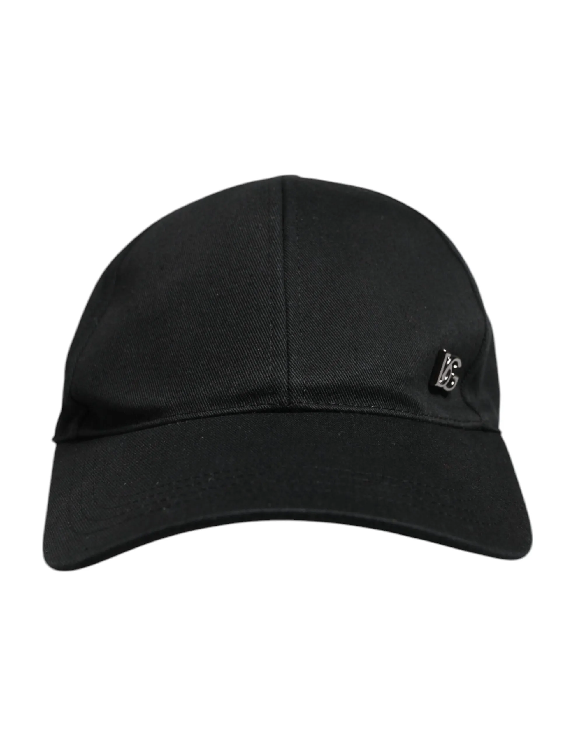Dolce & Gabbana Men's Black White Cotton Logo Baseball Cap