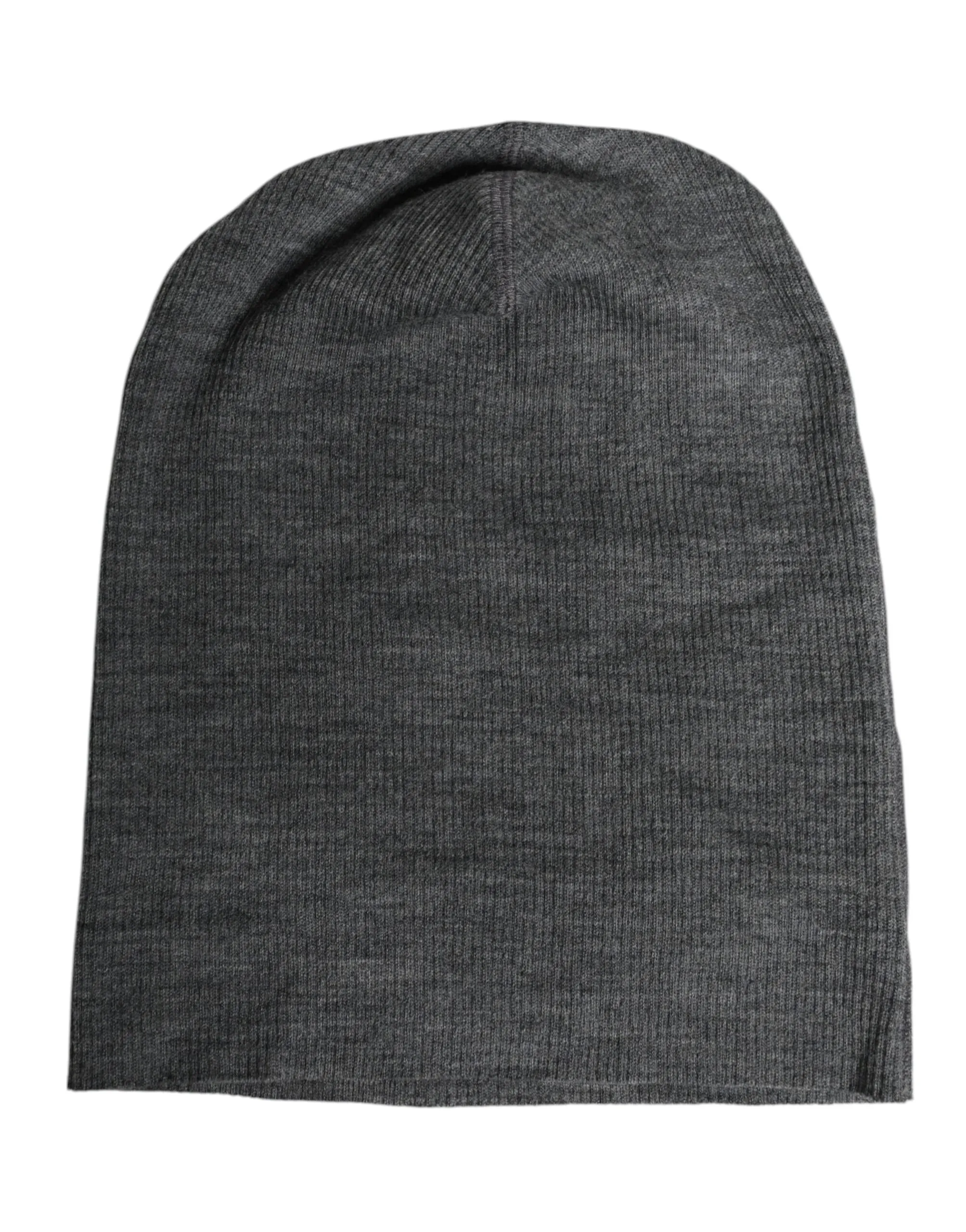 Dolce & Gabbana Men's Gray Wool Blend Knitted Beanie Cap